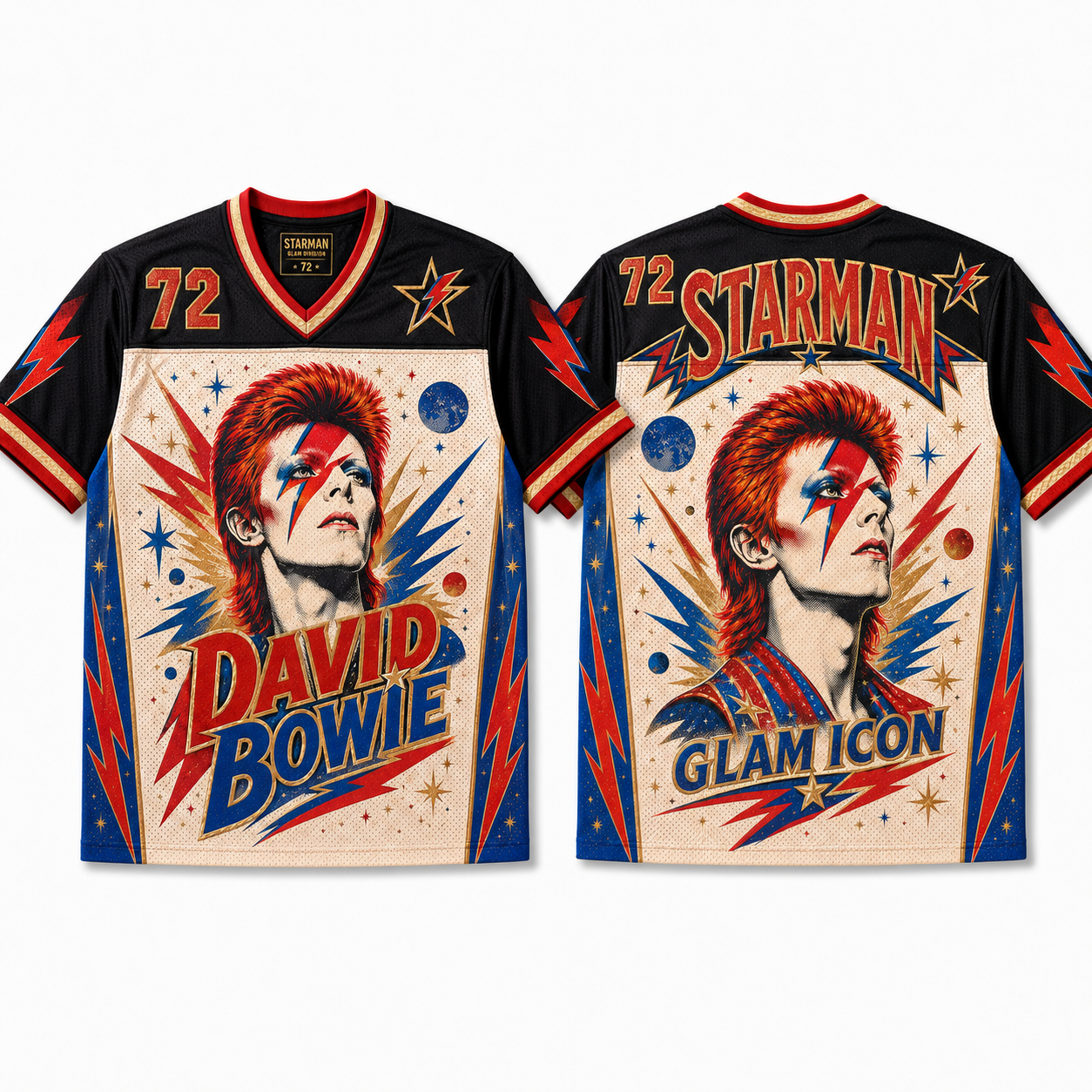 David Bowie Jersey Shirts