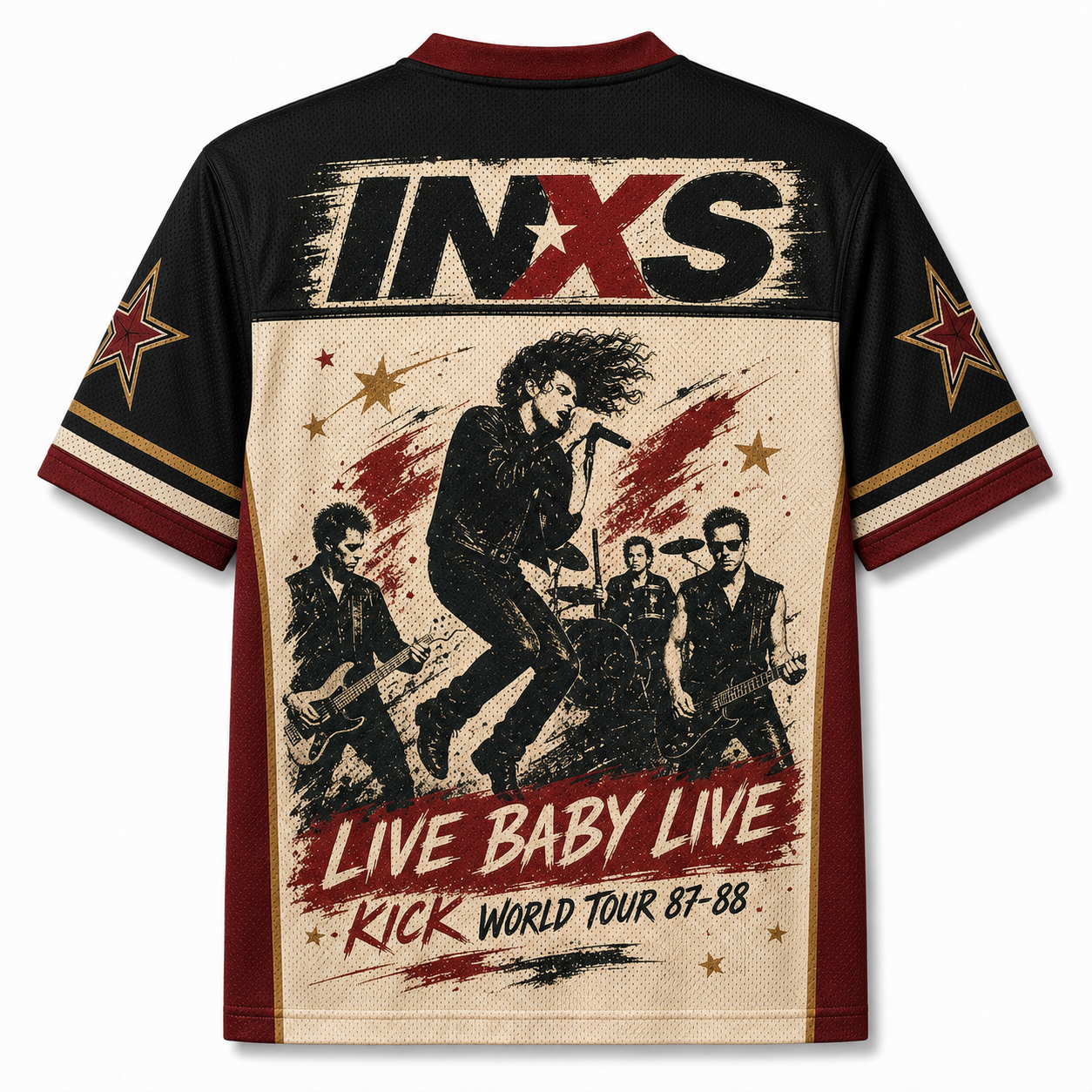 INXS "Kick World Tour 87-88" Jersey Shirts