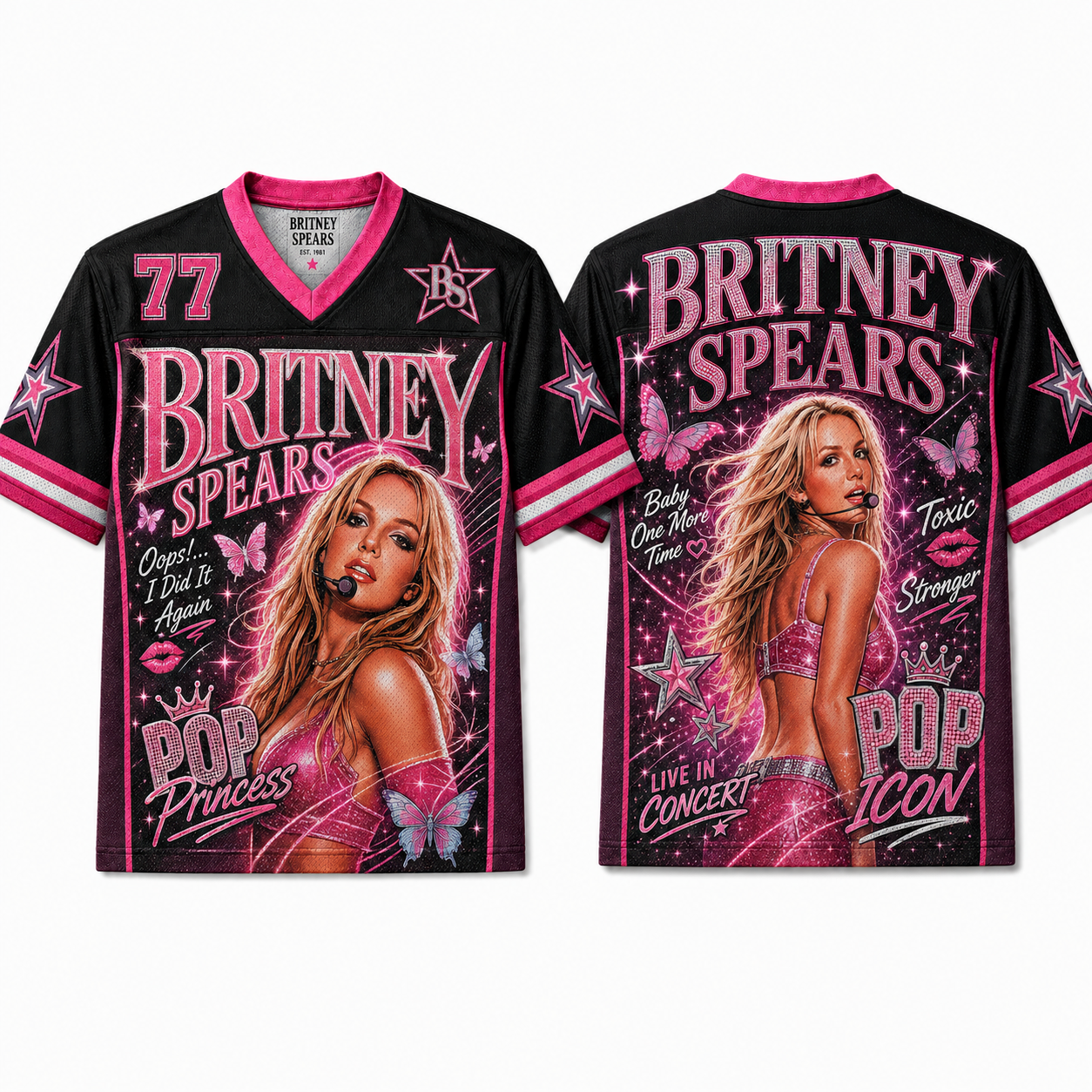 Britney Spears Y2K-style  Jersey Shirts
