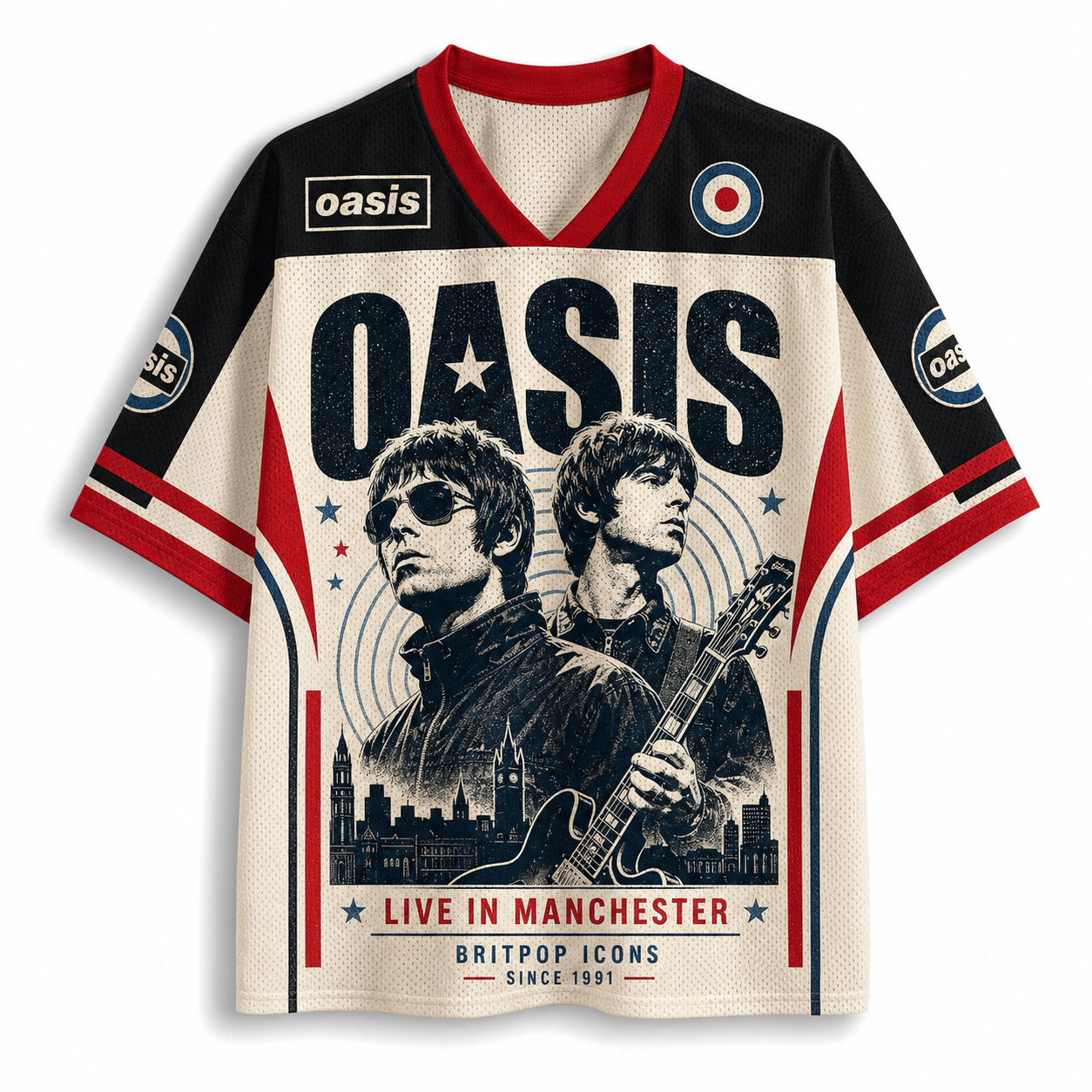 Oasis "Live in Manchester" Jersey Shirts