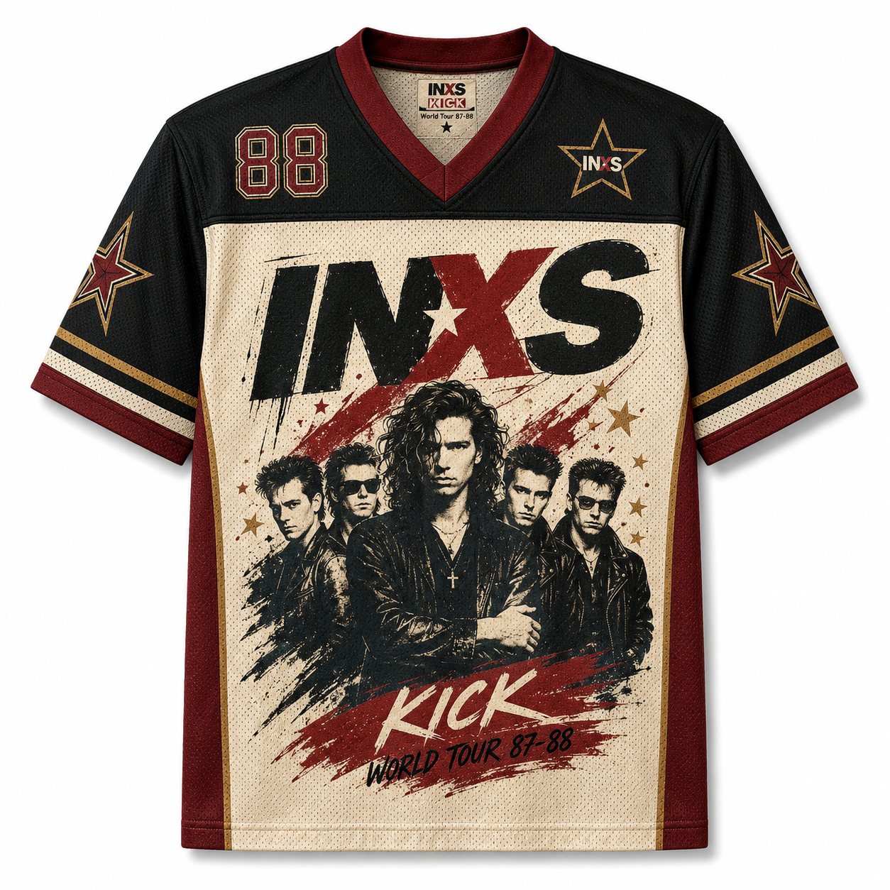 INXS "Kick World Tour 87-88" Jersey Shirts