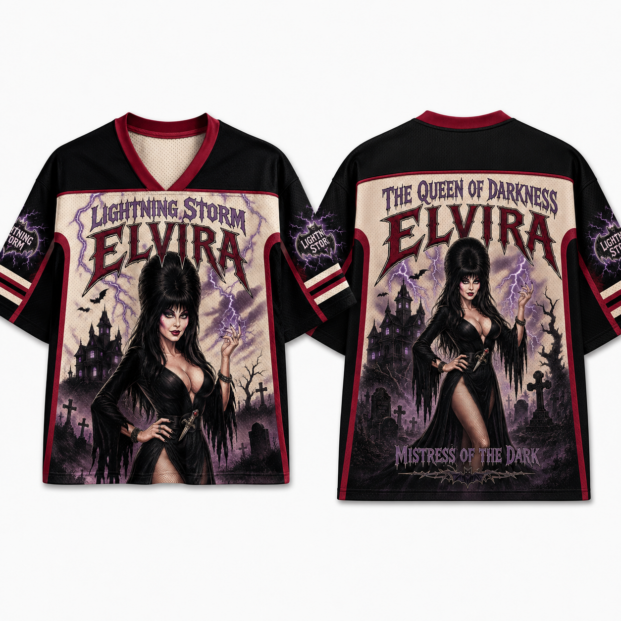 Elvira "Lightning Storm" Jersey Shirts