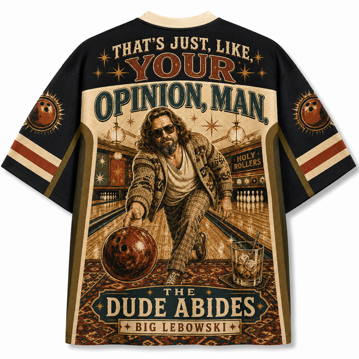 The Dude Abides Bowling Graphic Jersey Shirts
