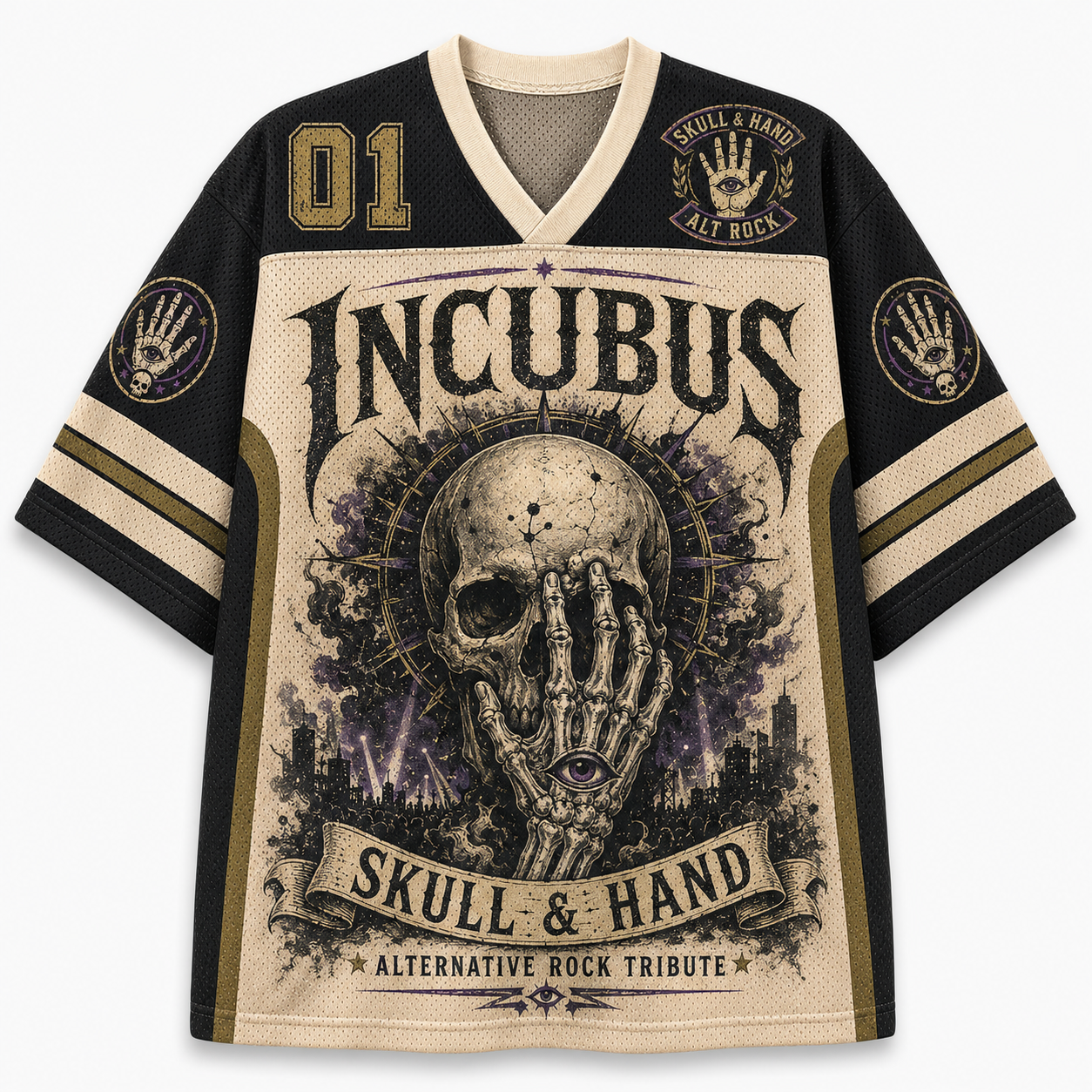 Incubus Skull & Hand Mesh Jersey