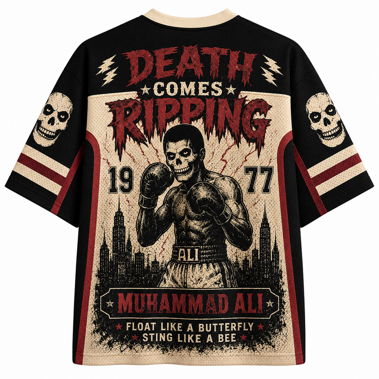 Misfits "Death Comes Ripping" horror-punk Band Mesh Jersey