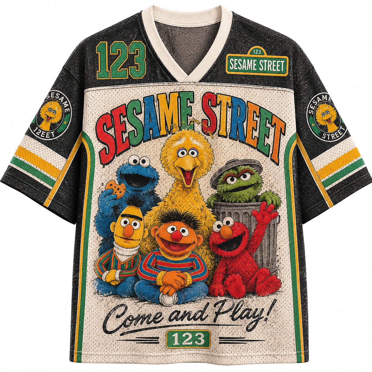 Sesame Street Come and Play Jersey Shirts