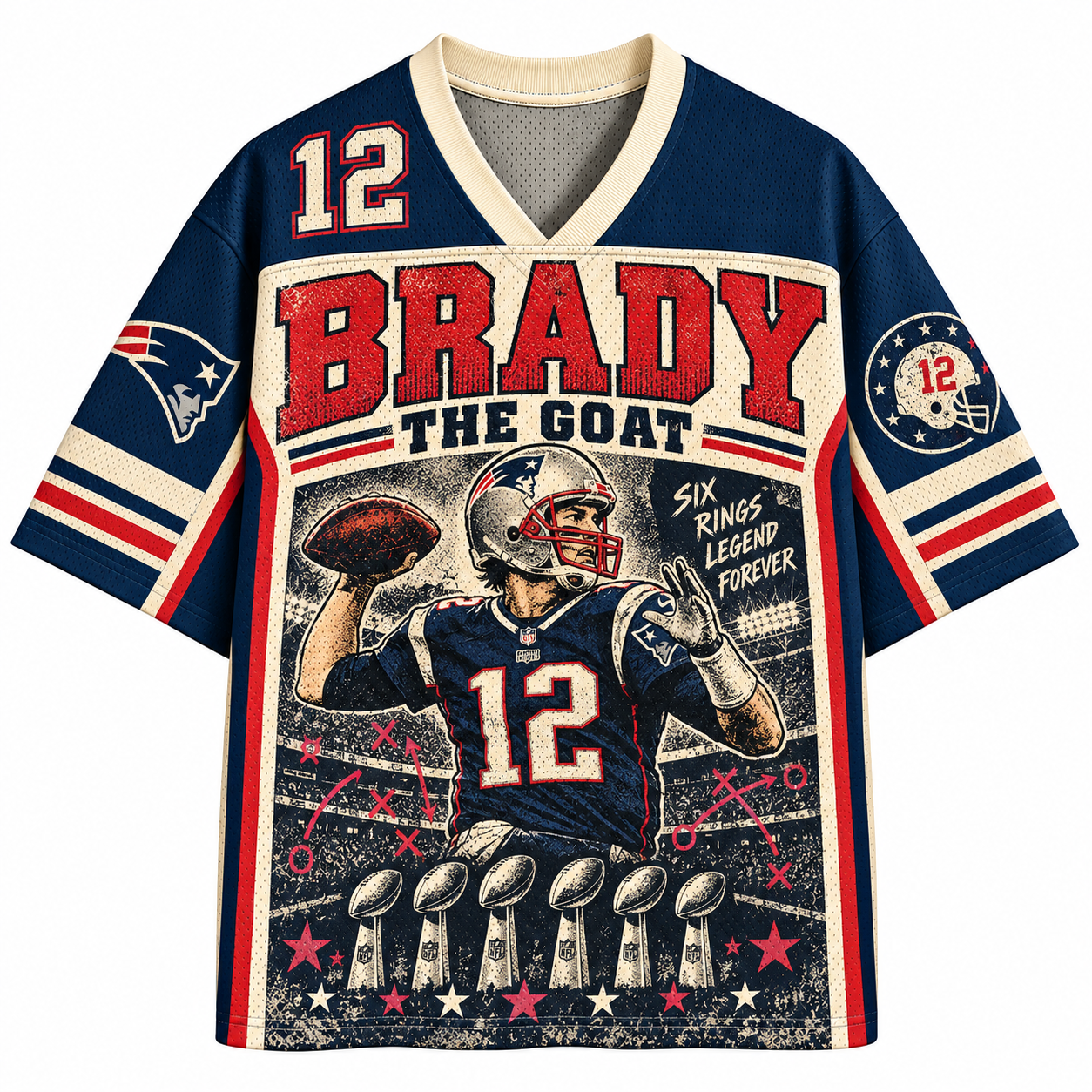 Tom Brady "The GOAT" New England Patriots Jersey