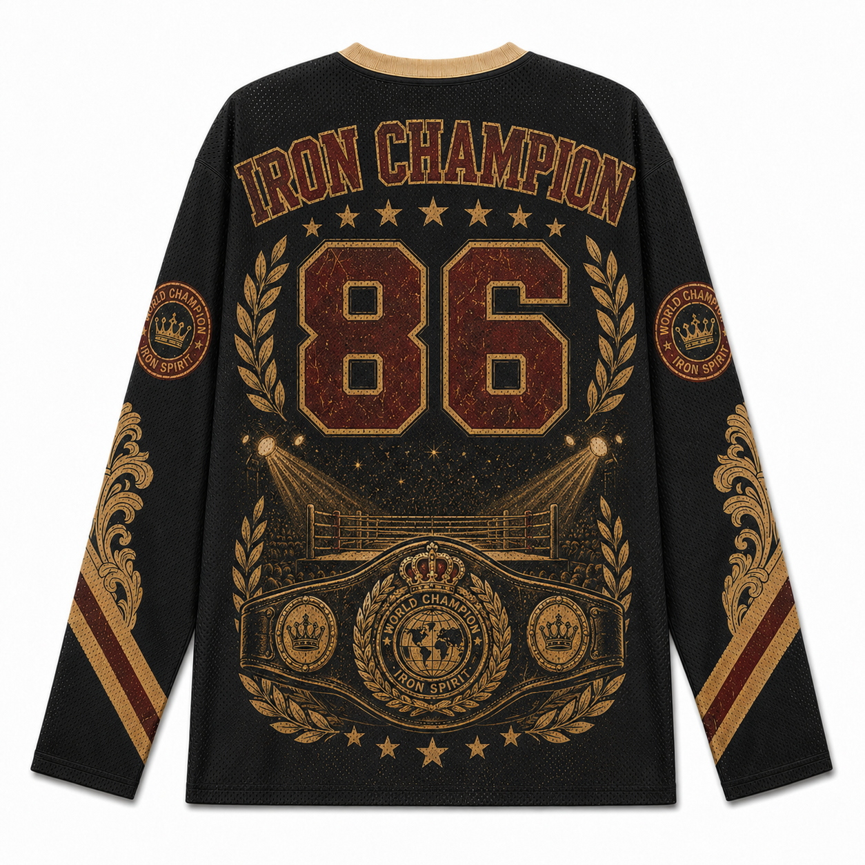 IRON CHAMPION V-Neck Long Sleeve Jersey
