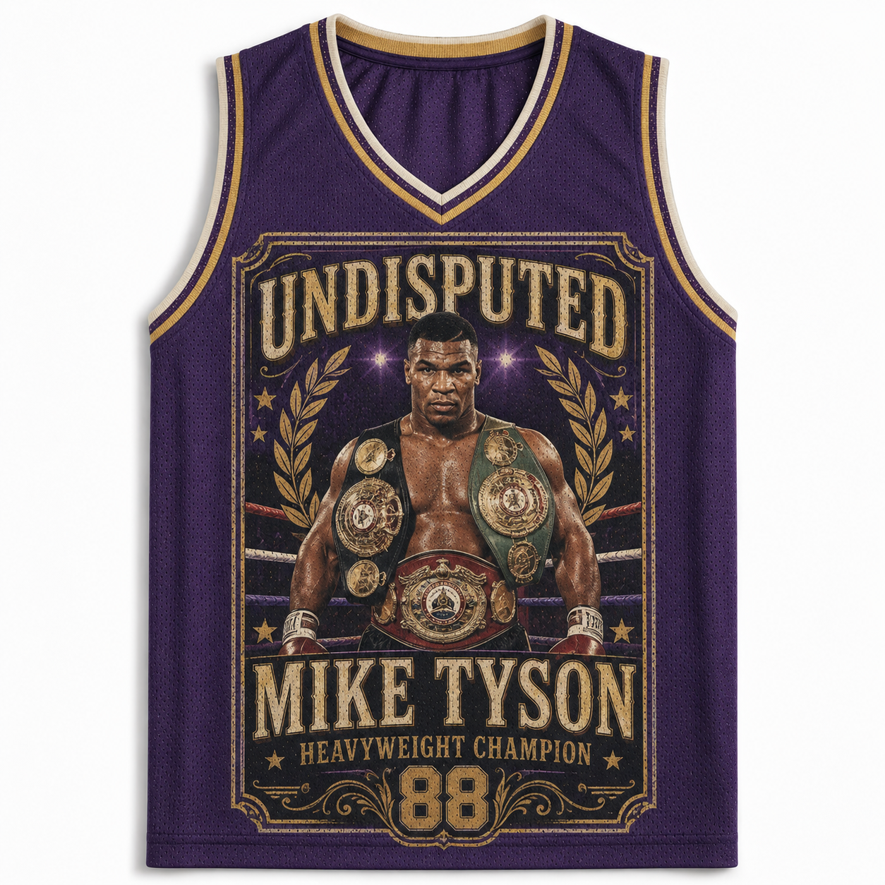 Vintage Mike Tyson Undisputed Heavyweight Champion 88 Jersey Tank 
