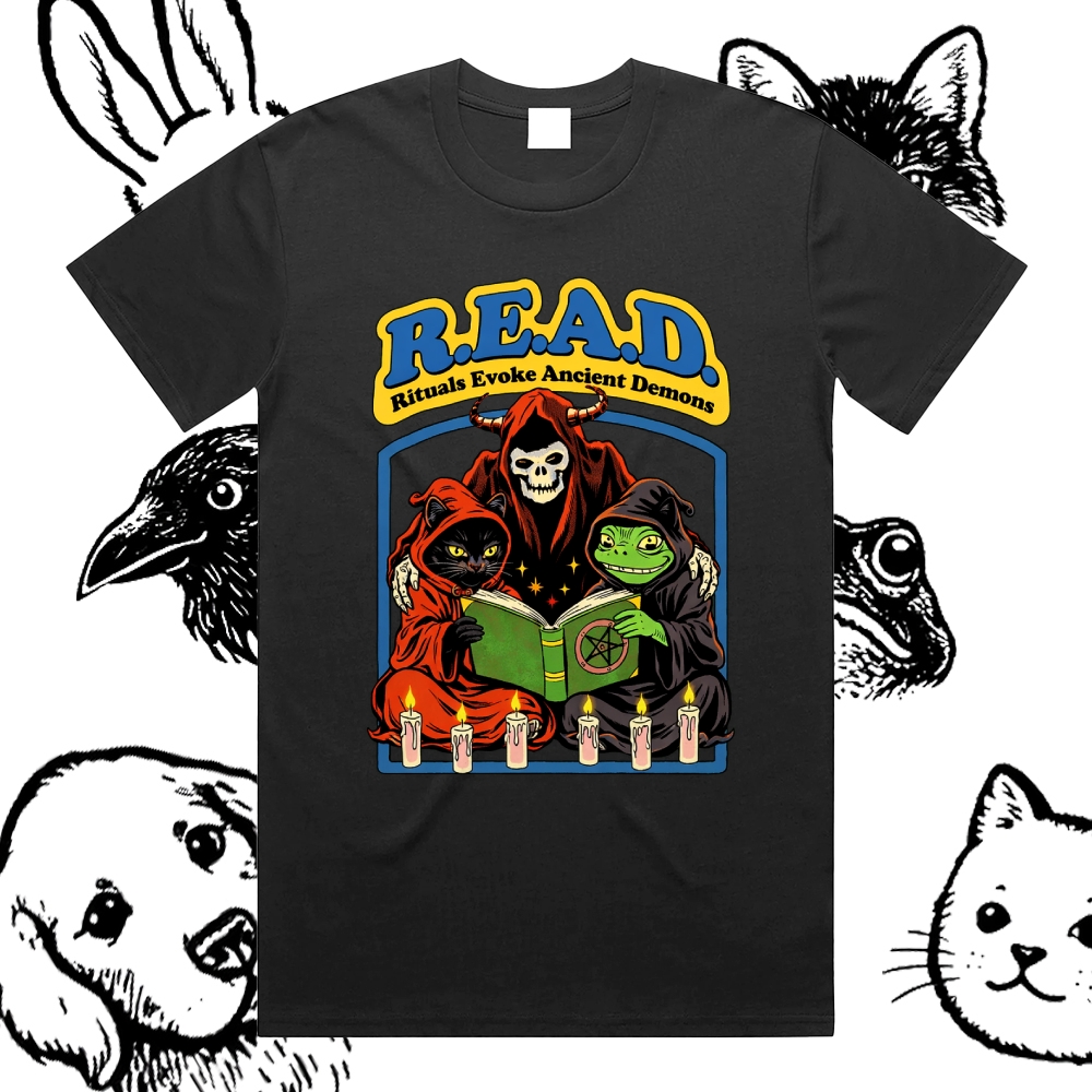 R.E.A.D. - Cotton Classic Fit Retro Dark Humor Graphic Tee