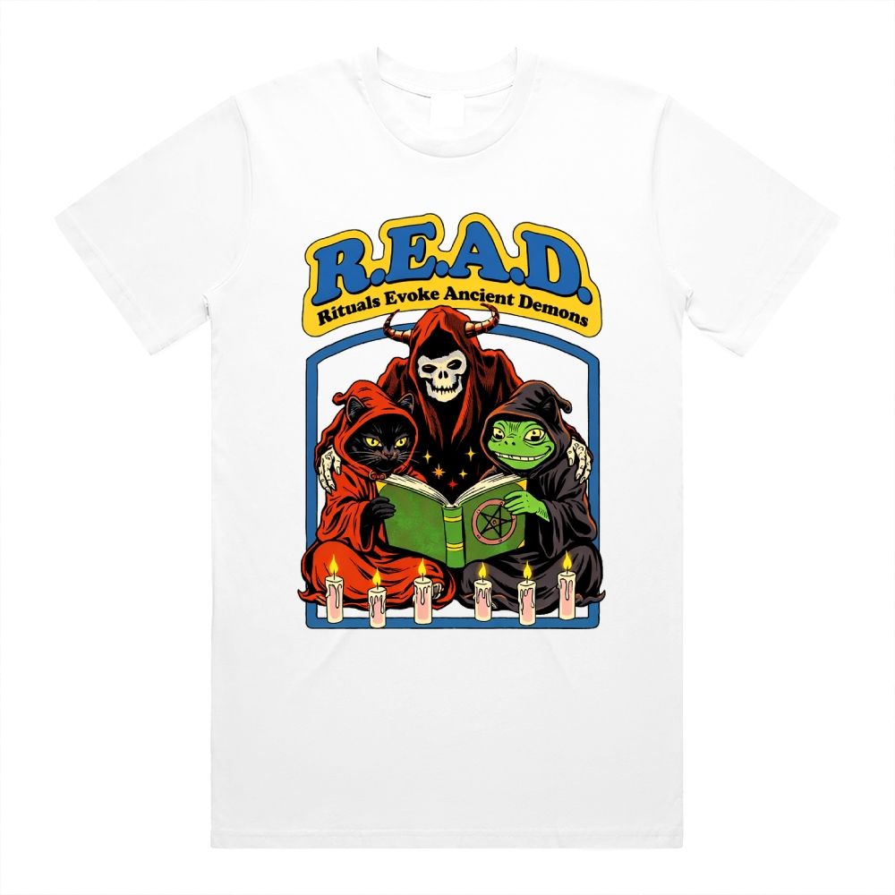R.E.A.D. - Cotton Classic Fit Retro Dark Humor Graphic Tee