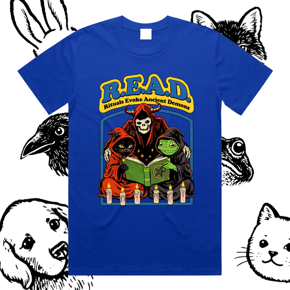 R.E.A.D. - Cotton Classic Fit Retro Dark Humor Graphic Tee