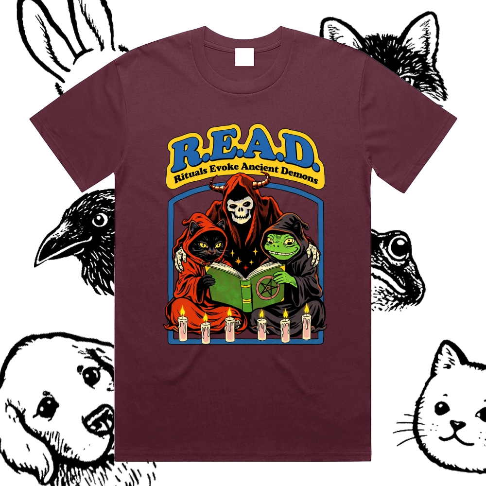R.E.A.D. - Cotton Classic Fit Retro Dark Humor Graphic Tee