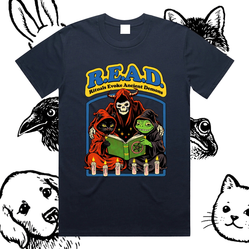 R.E.A.D. - Cotton Classic Fit Retro Dark Humor Graphic Tee