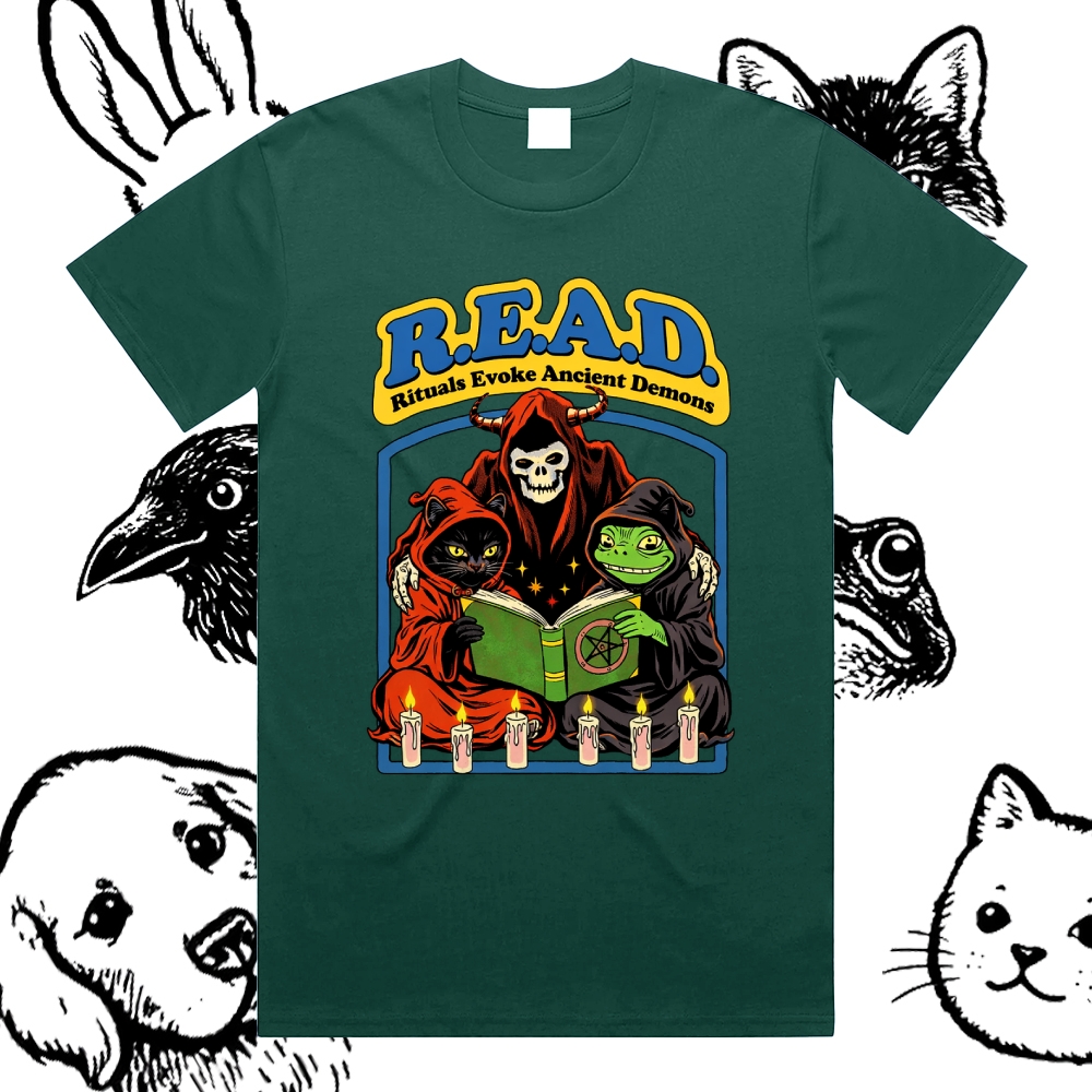 R.E.A.D. - Cotton Classic Fit Retro Dark Humor Graphic Tee