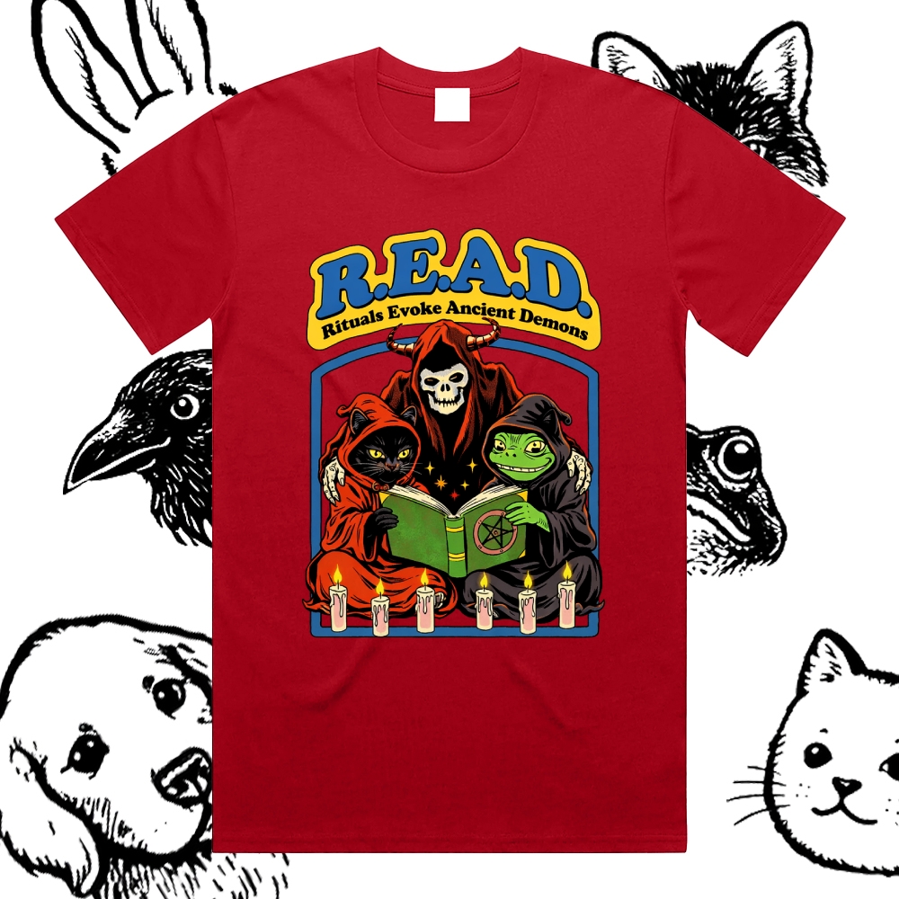 R.E.A.D. - Cotton Classic Fit Retro Dark Humor Graphic Tee