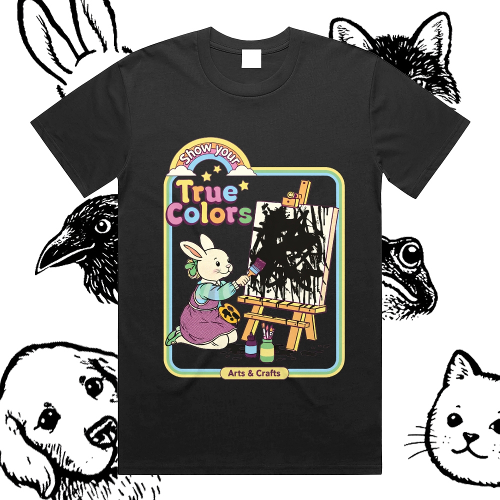 Show Your True Colors - Cotton Classic Fit Retro Dark Humor Graphic Tee