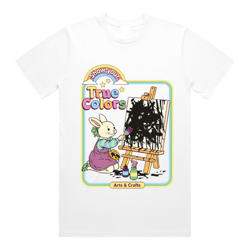 Show Your True Colors - Cotton Classic Fit Retro Dark Humor Graphic Tee