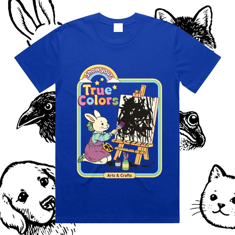 Show Your True Colors - Cotton Classic Fit Retro Dark Humor Graphic Tee