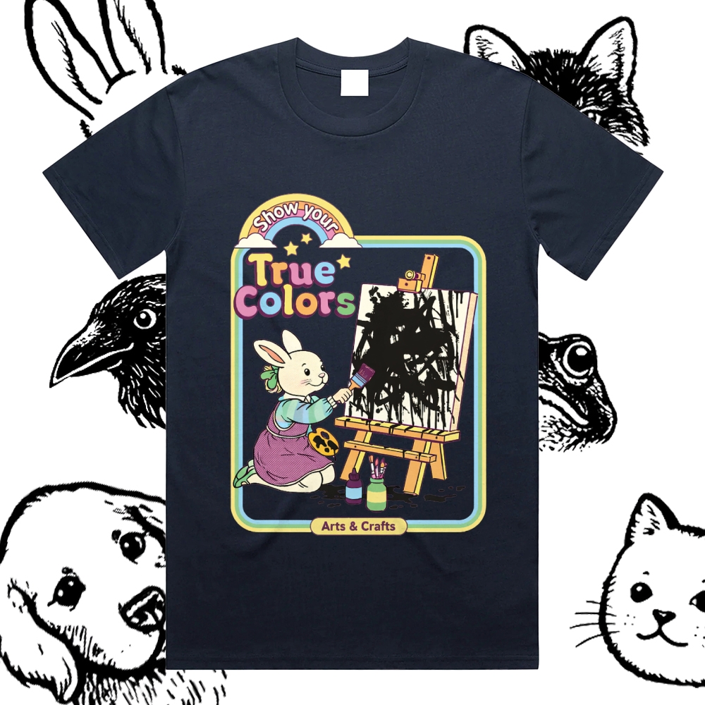 Show Your True Colors - Cotton Classic Fit Retro Dark Humor Graphic Tee