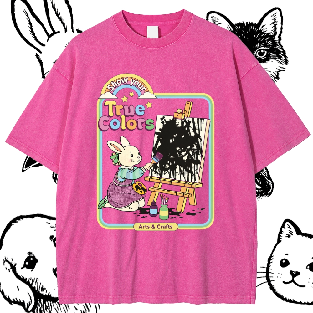 Show Your True Colors - Cotton Vintage Wash Classic Graphic Tee