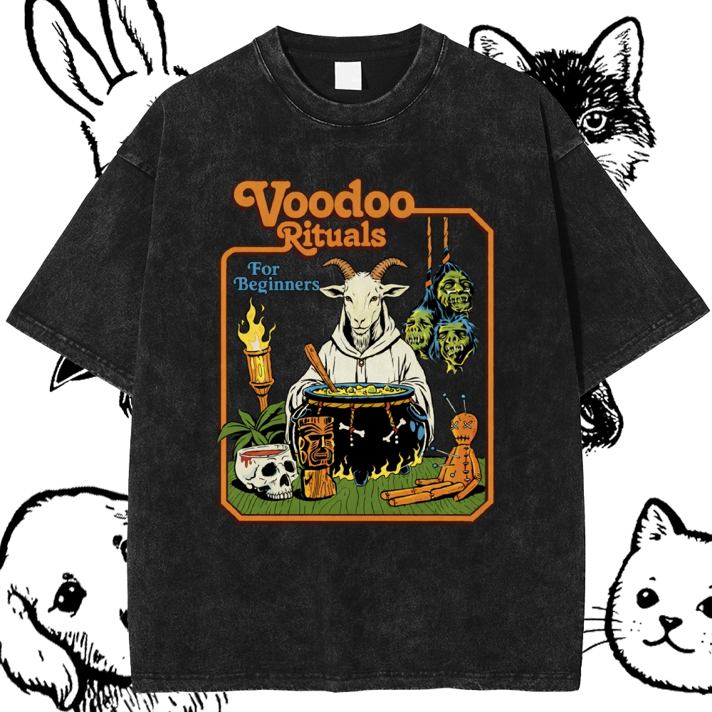 Voodoo Rituals - Cotton Vintage Wash Classic Graphic Tee