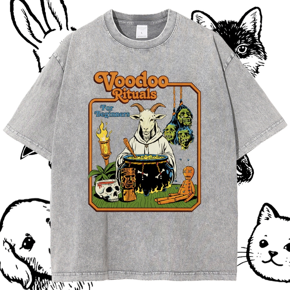Voodoo Rituals - Cotton Vintage Wash Classic Graphic Tee