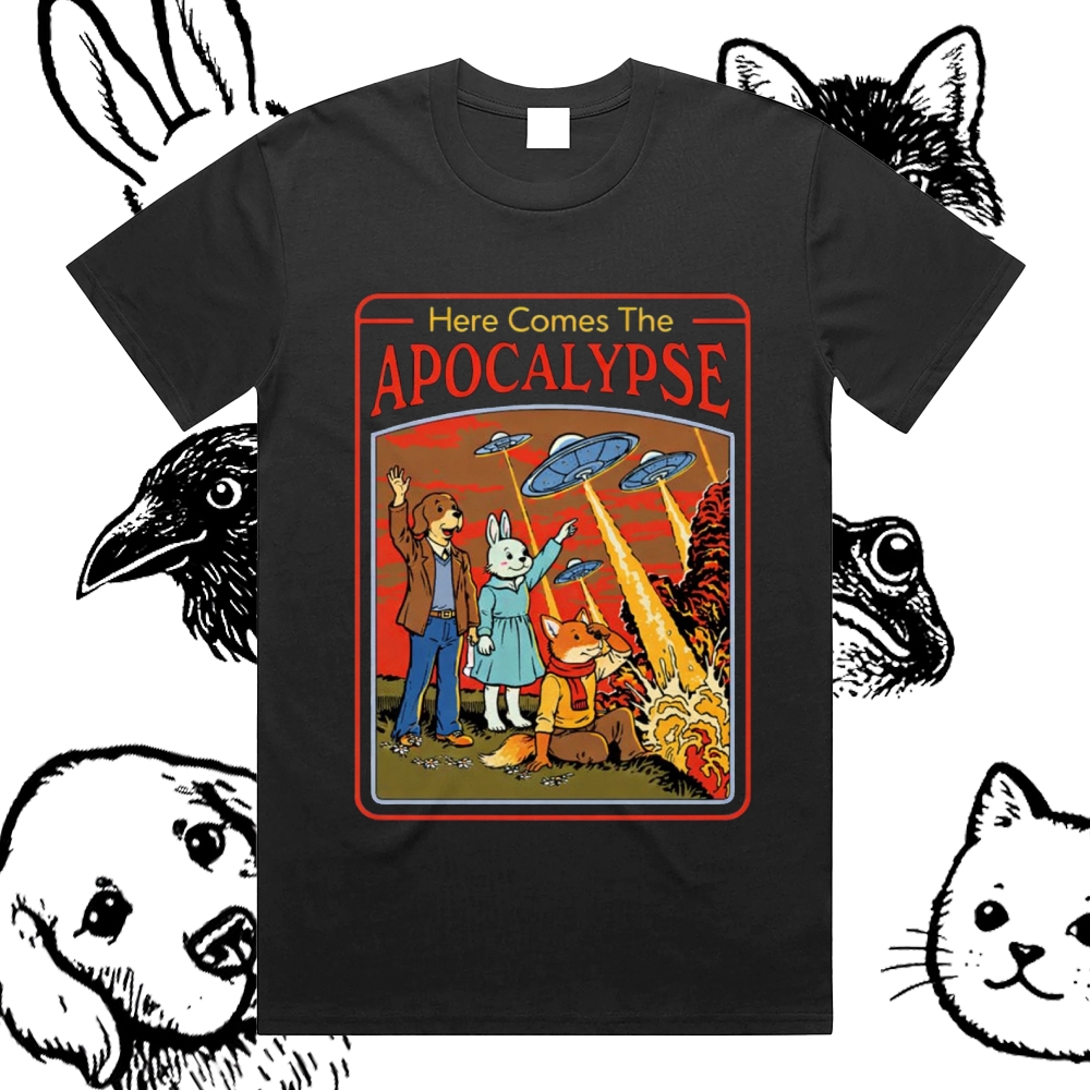 Apocalypse - Cotton Classic Fit Retro Dark Humor Graphic Tee