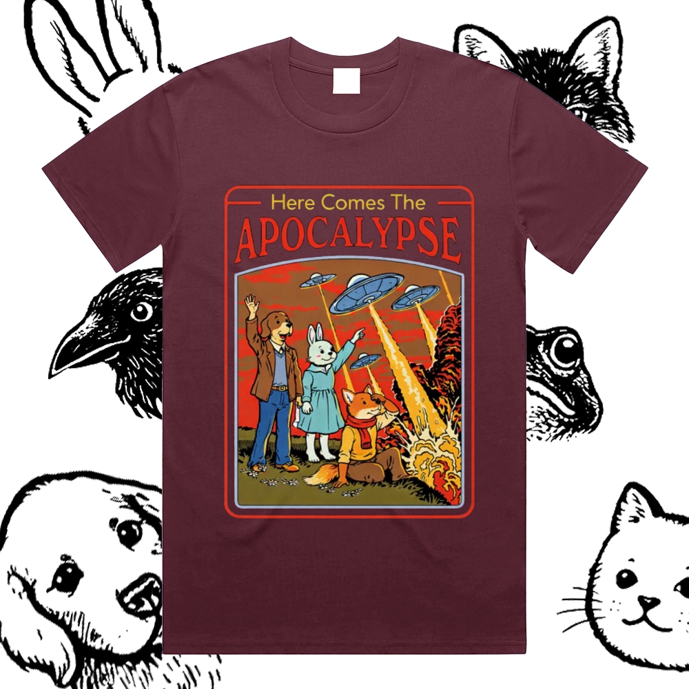 Apocalypse - Cotton Classic Fit Retro Dark Humor Graphic Tee