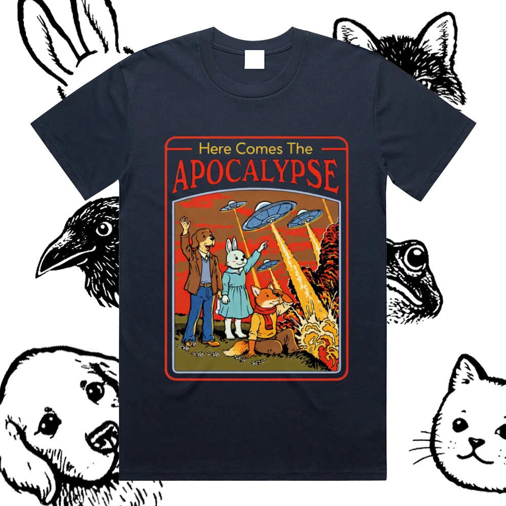 Apocalypse - Cotton Classic Fit Retro Dark Humor Graphic Tee