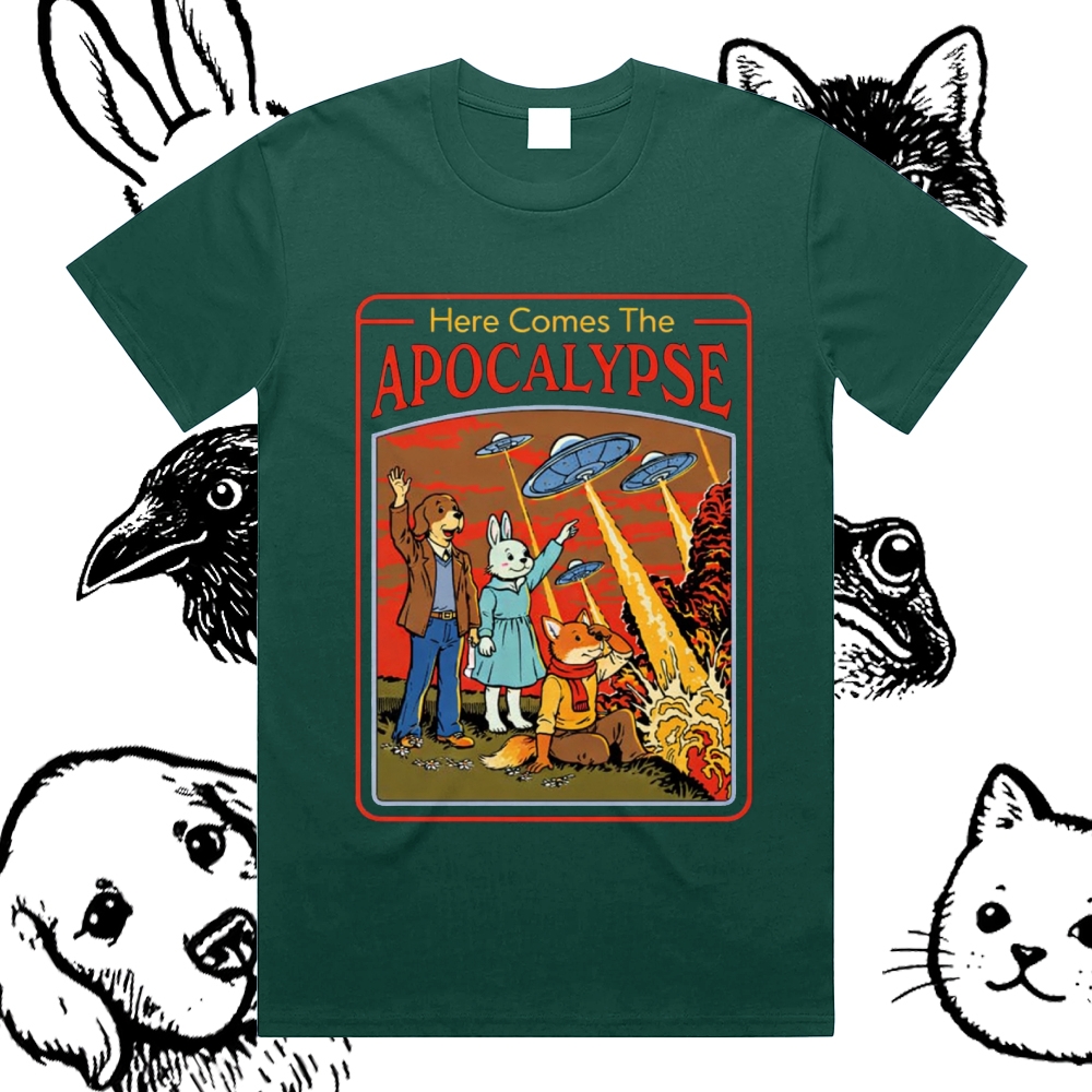 Apocalypse - Cotton Classic Fit Retro Dark Humor Graphic Tee