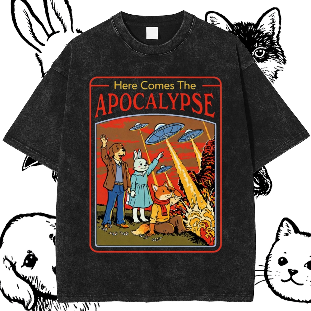 Apocalypse - Cotton Vintage Wash Classic Graphic Tee