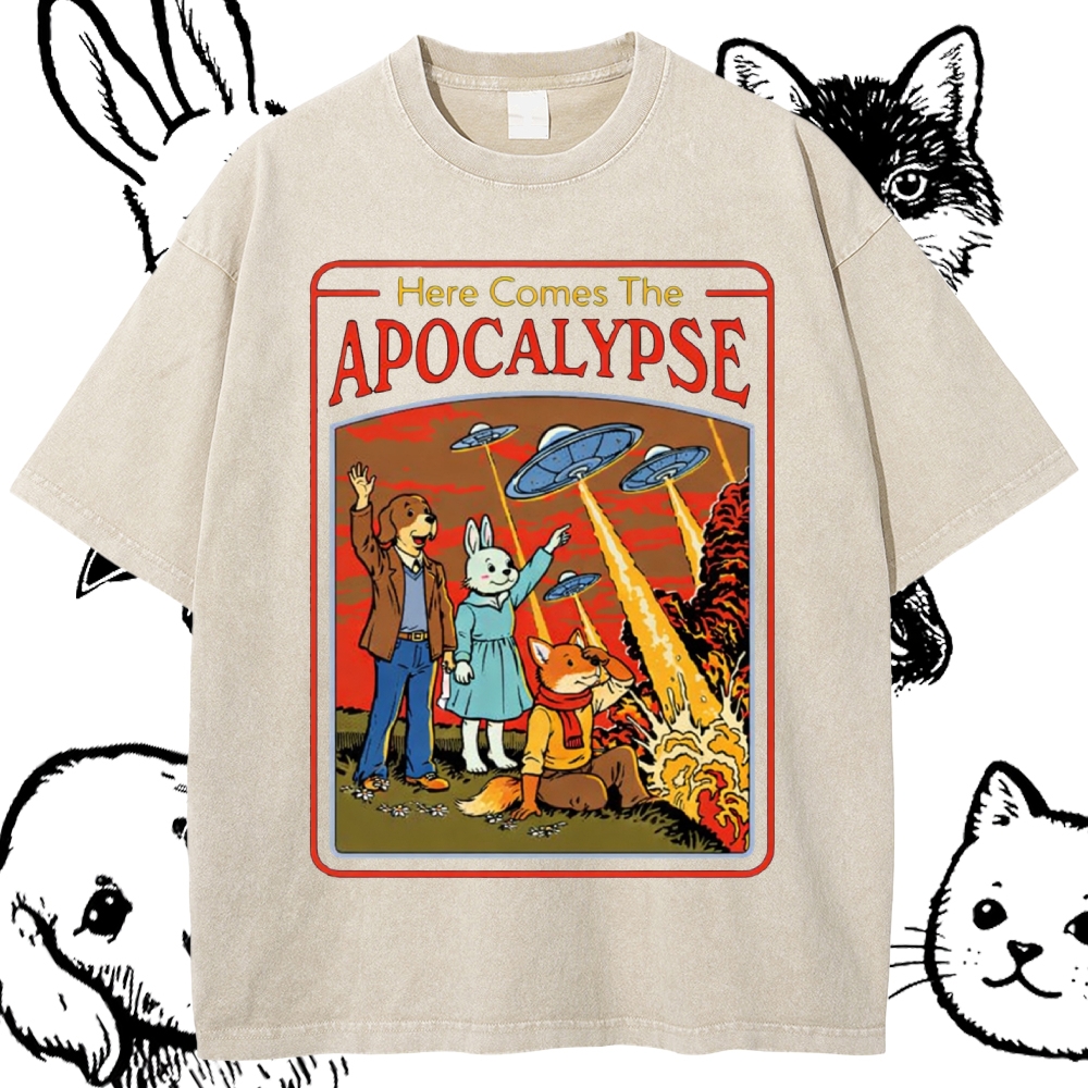Apocalypse - Cotton Vintage Wash Classic Graphic Tee