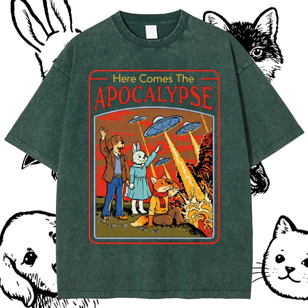 Apocalypse - Cotton Vintage Wash Classic Graphic Tee