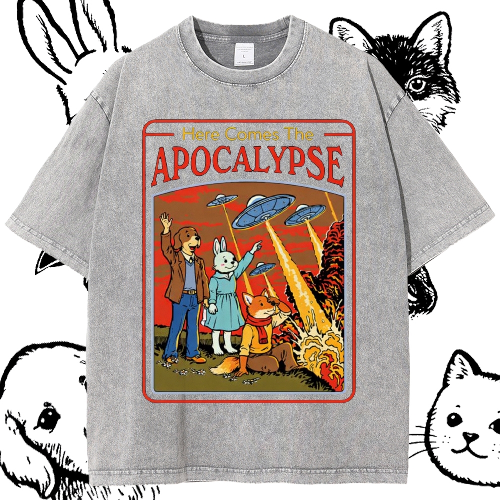 Apocalypse - Cotton Vintage Wash Classic Graphic Tee