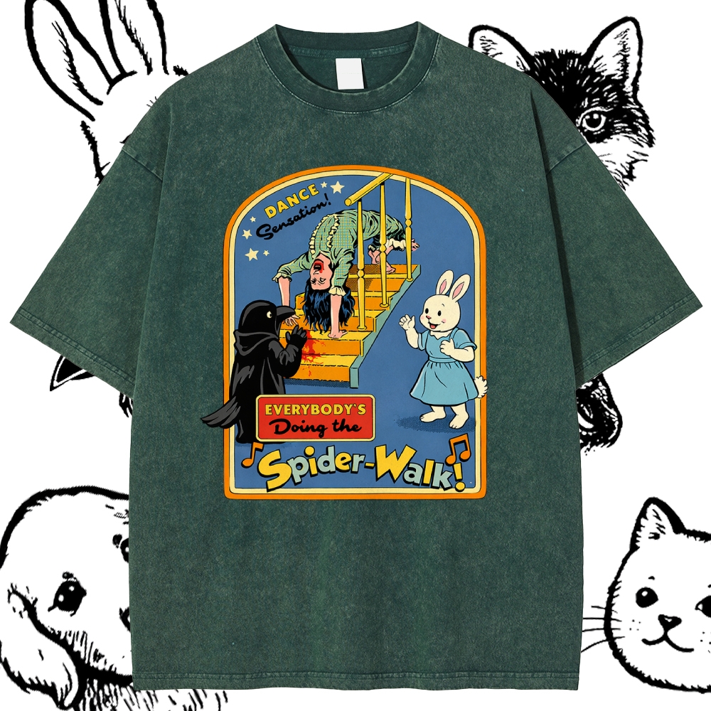 Spider-Walk - Cotton Vintage Wash Classic Graphic Tee