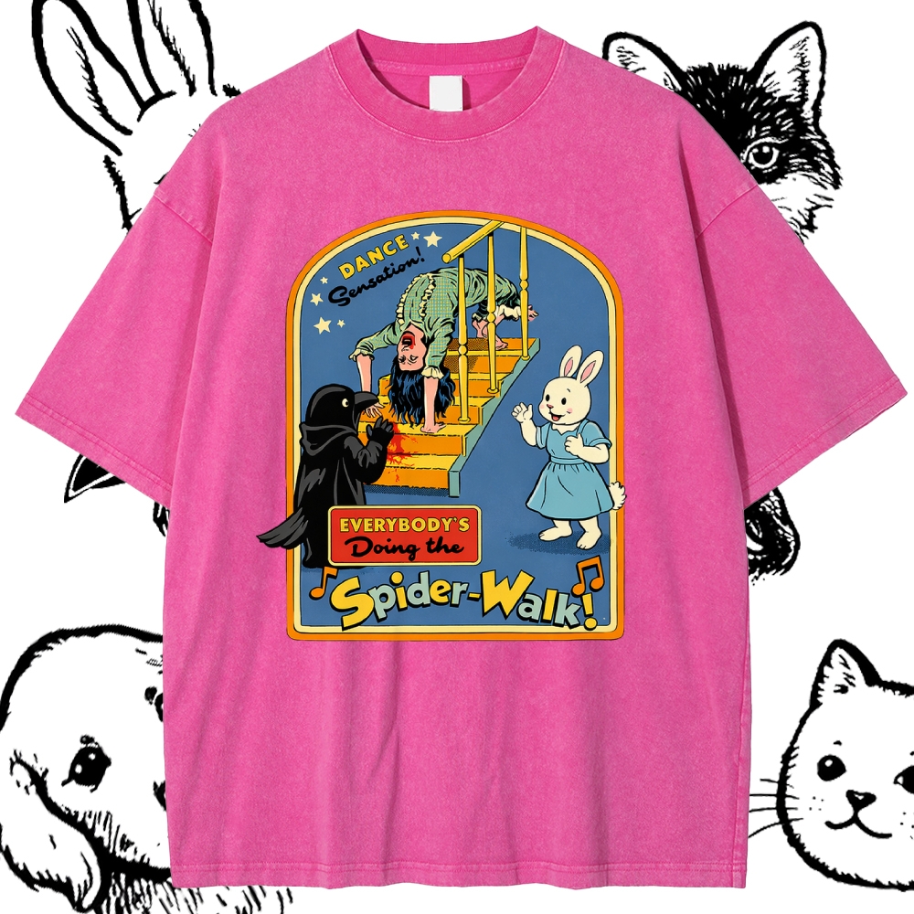 Spider-Walk - Cotton Vintage Wash Classic Graphic Tee