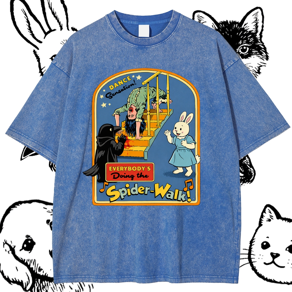 Spider-Walk - Cotton Vintage Wash Classic Graphic Tee