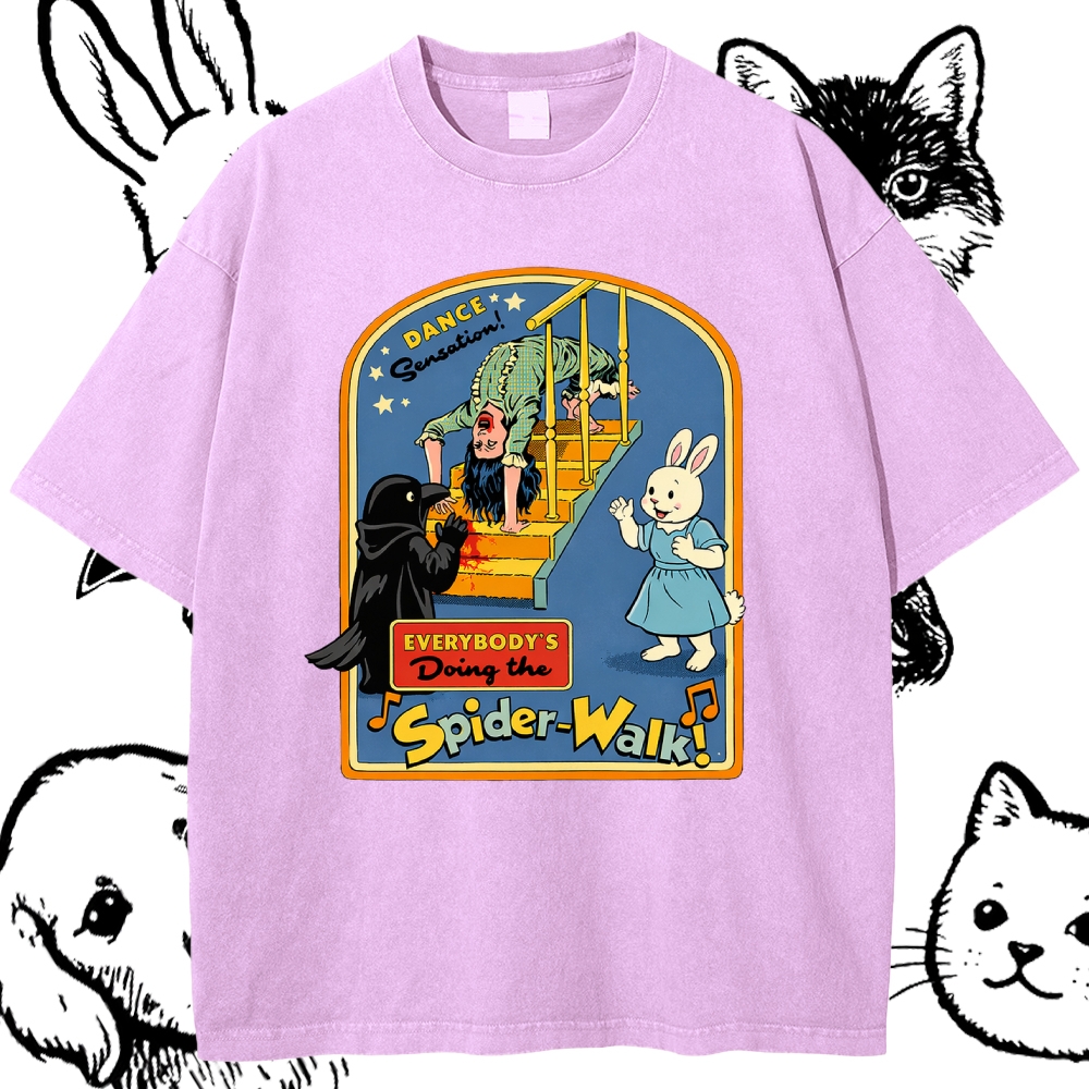 Spider-Walk - Cotton Vintage Wash Classic Graphic Tee