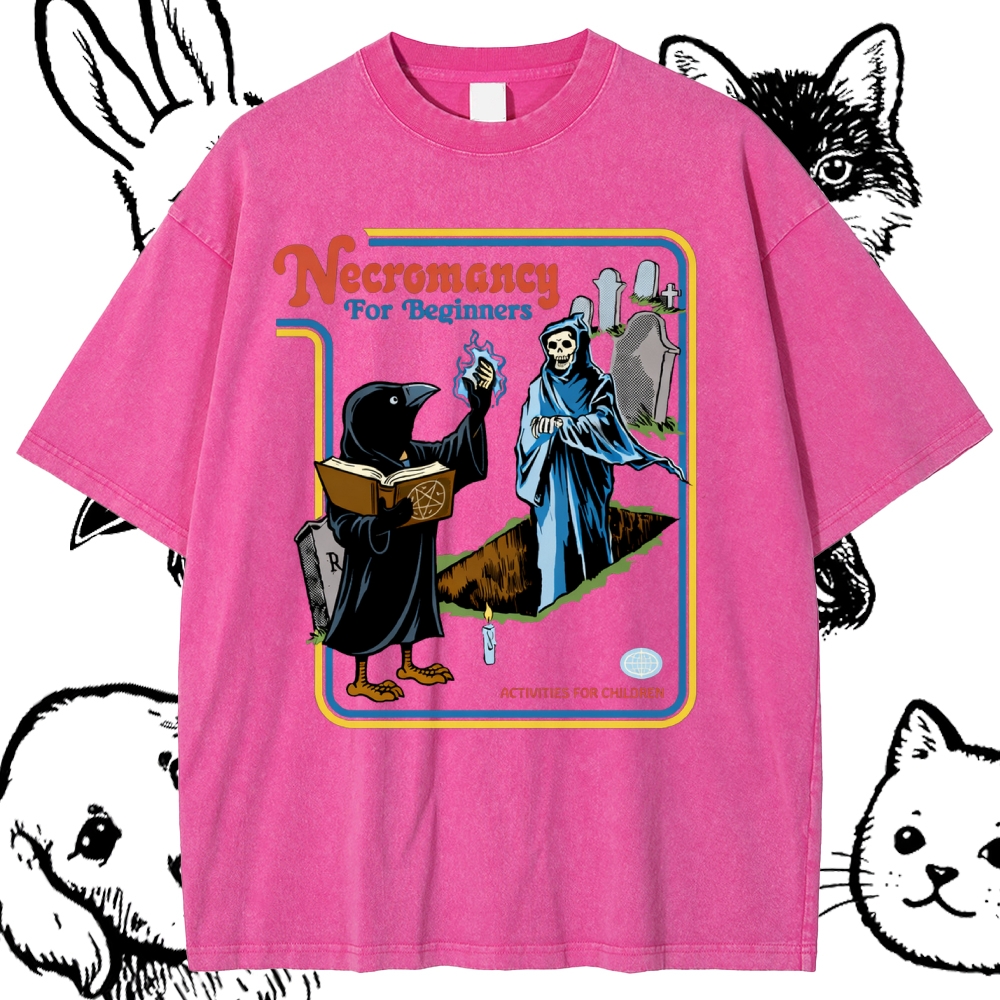 Necromancy For Beginners - Cotton Vintage Wash Classic Graphic Tee