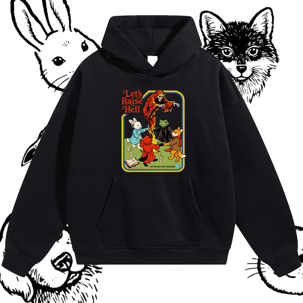 Let’s Raise Hell - Cotton Blend Classic Fit Unisex Hoodie