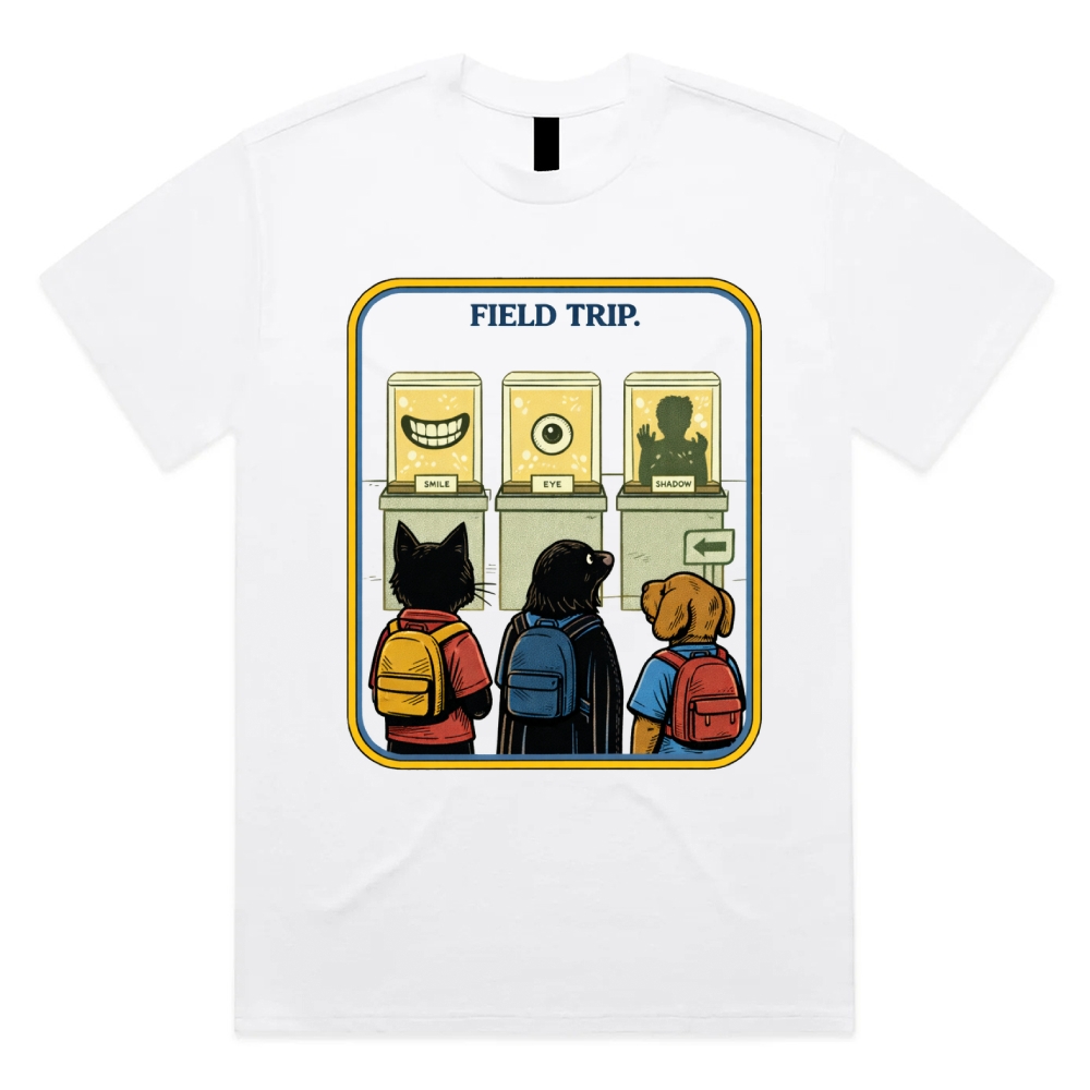 Field Trip - Cotton Classic Fit Retro Dark Humor Graphic Tee