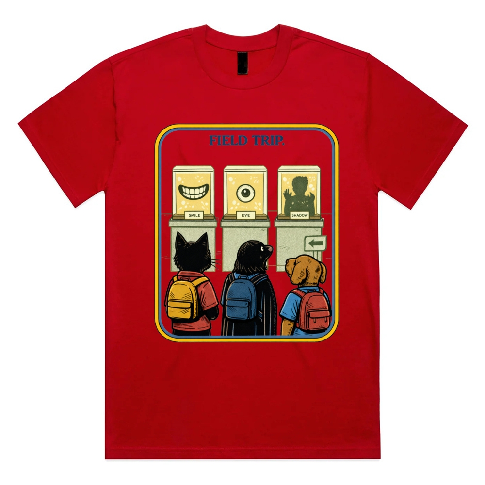 Field Trip - Cotton Classic Fit Retro Dark Humor Graphic Tee