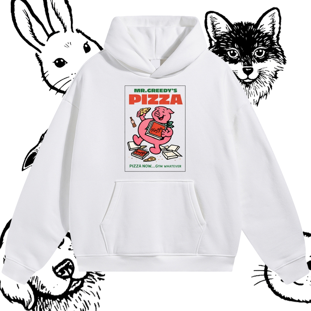 Pizza - Cotton Blend Classic Fit Unisex Hoodie