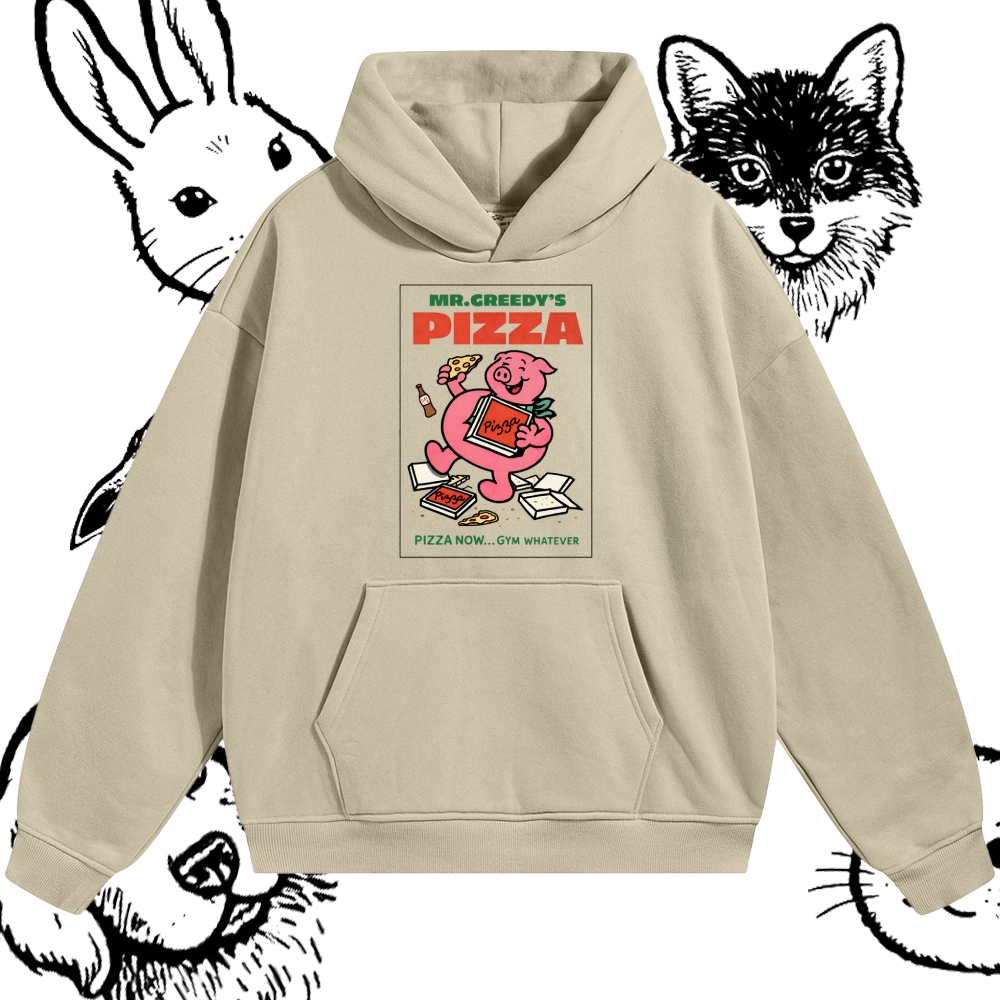 Pizza - Cotton Blend Classic Fit Unisex Hoodie