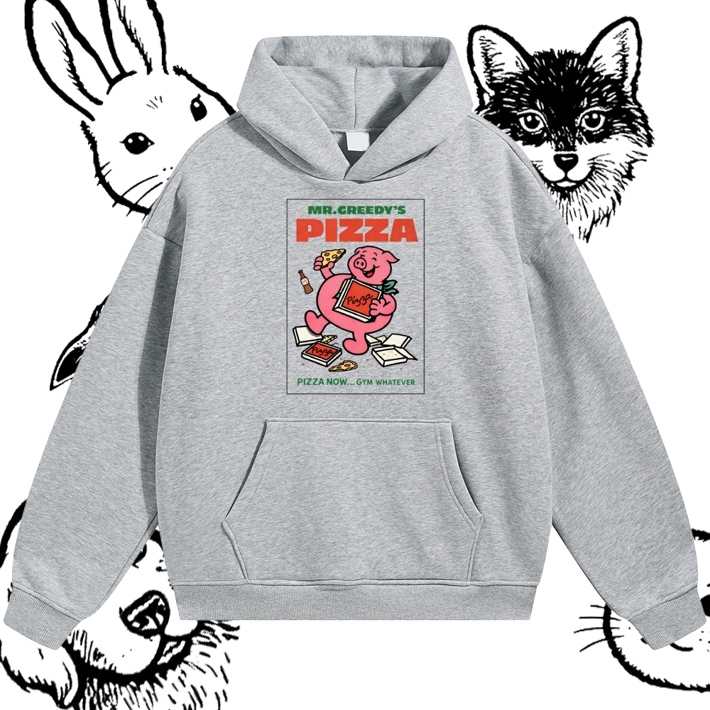 Pizza - Cotton Blend Classic Fit Unisex Hoodie