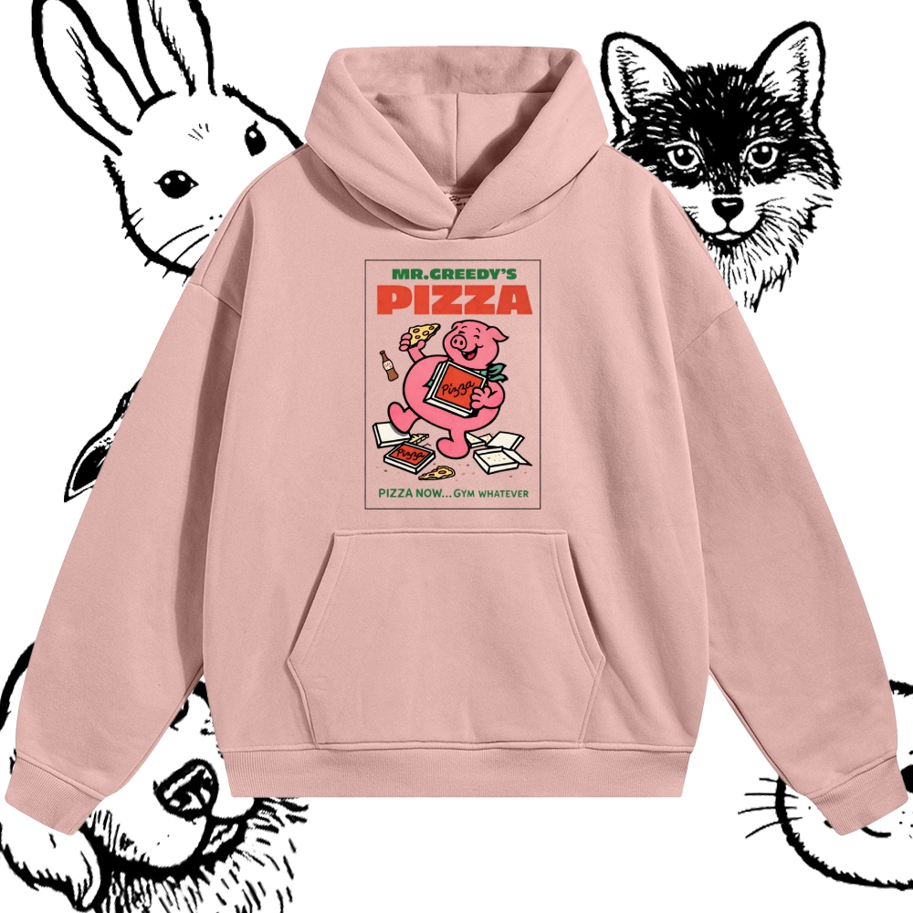 Pizza - Cotton Blend Classic Fit Unisex Hoodie