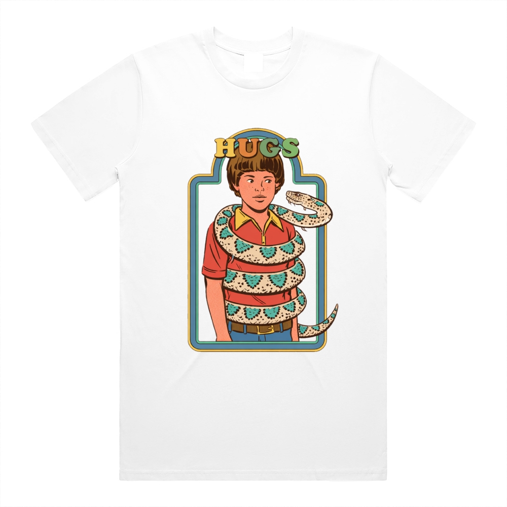 Hugs - Cotton Classic Fit Retro Dark Humor Graphic Tee