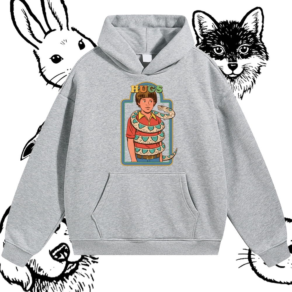 Hugs - Cotton Blend Classic Fit Unisex Hoodie