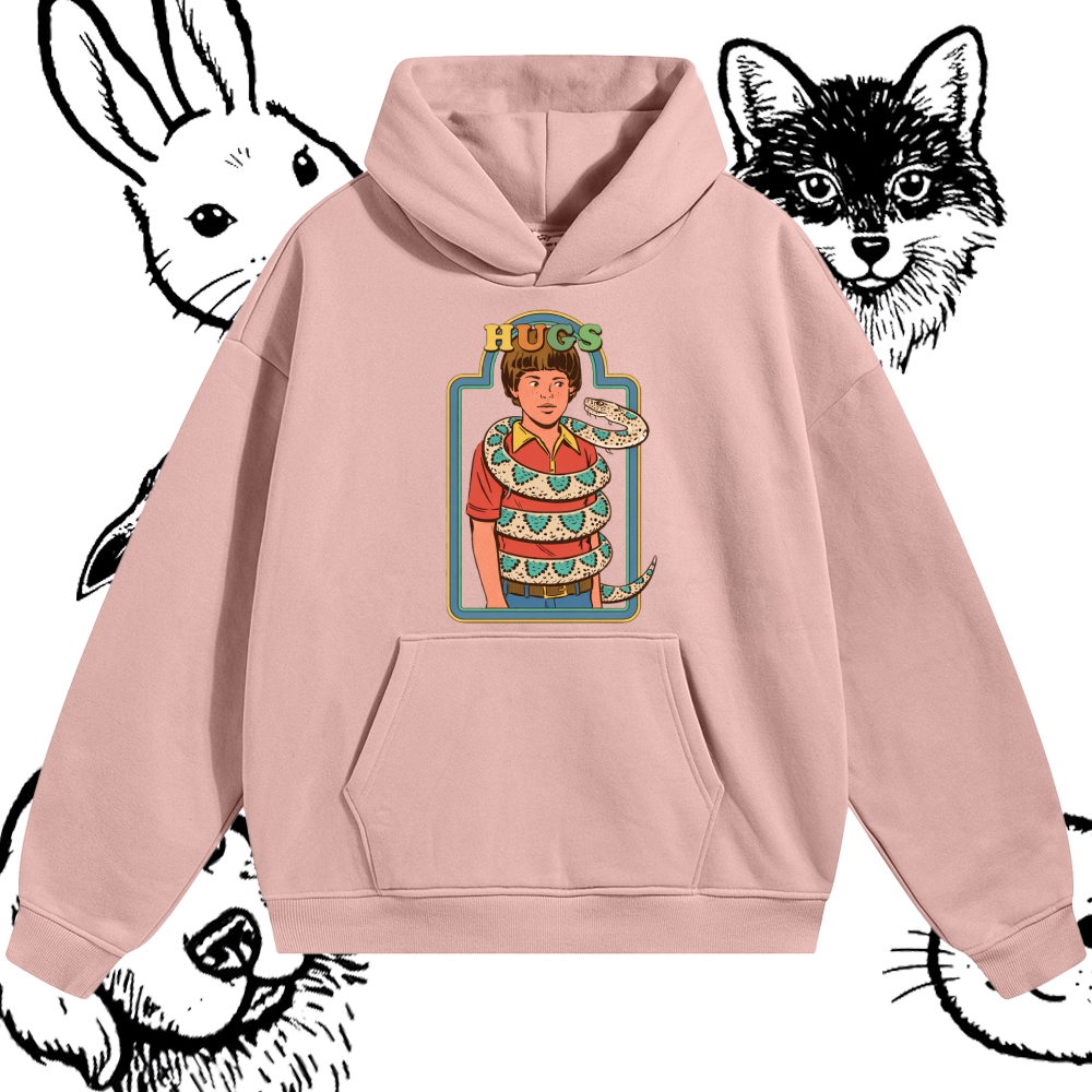 Hugs - Cotton Blend Classic Fit Unisex Hoodie